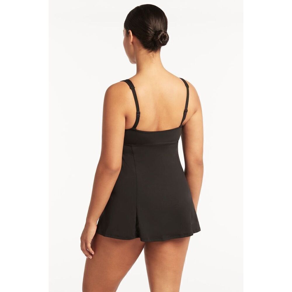 Sea Level Eco Essentials Square Neck Tummy Control Swim Dress NEW - Picture 3 of 9